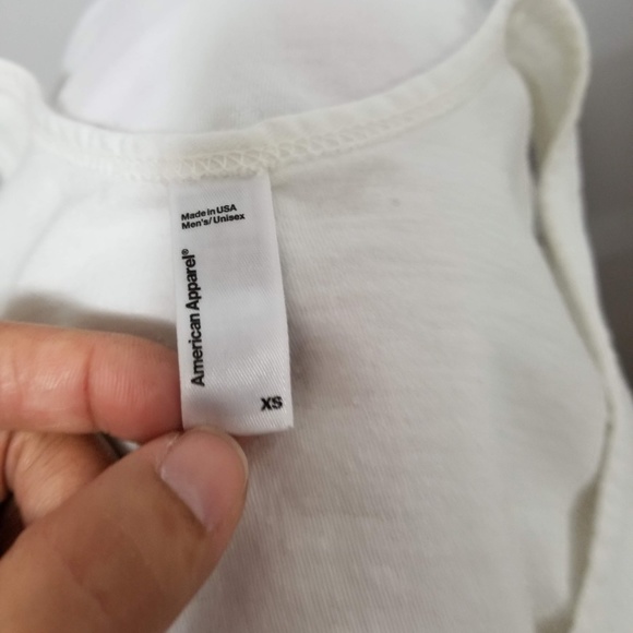 American Apparel white tank top with US flag - Picture 4 of 5